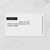 ★ Fotograf-Hairstylist-Modell modernes Headshot ★ Visitenkarte (Rückseite)