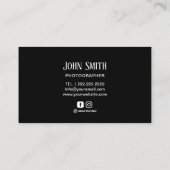 Fotograf Hand Gerahmt Camera Fotografie Visitenkarte (Rückseite)