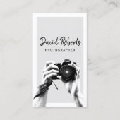 Fotograf Holding Camera Elegante Fotografie Bu Visitenkarte (Vorderseite)