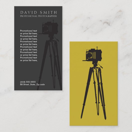 Fotograf ı Visitenkarte (Vorne/Hinten)