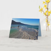 Fotograf im Toten Meer, Jeden Anlaß Gruß Karte (Gelbe Blume)