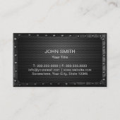 Fotograf Industrielle Dunkelmetallfotografie Visitenkarte (Rückseite)