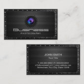 Fotograf Industrielle Dunkelmetallfotografie Visitenkarte (Vorne/Hinten)