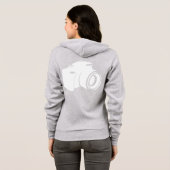 Fotograf-Jacke mit Kamera-an Rückseite Hoodie (Schwarz voll)