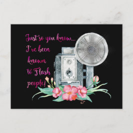 Fotograf-Kamera-Blitz Postkarte