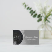Fotograf Kamera Dunkelgrau Fotografie Visitenkarte (Stehend Vorderseite)