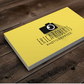 Fotograf Kamera Minimal Gelbe Fotografie Visitenkarte