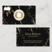 Fotograf-Kamera-modische Marmorphotographie Visitenkarte (Vorne/Hinten)