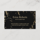 Fotograf-Kamera-modische Marmorphotographie Visitenkarte (Rückseite)