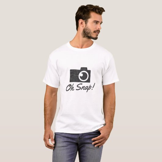 Fotograf-Kamera-oh Verschluss T-Shirt (Vorne ganz)