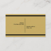 Fotograf Kamera schwarz, Gold auffällig Visitenkarte (Rückseite)