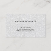 Fotograf-Kamera Silver Glitzer Fotografie Visitenkarte (Rückseite)