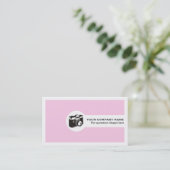 Fotograf Kamera und QR-Code rosa Visitenkarte (Stehend Vorderseite)