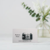 Fotograf-Kamera Vintag Visitenkarte (Stehend Vorderseite)