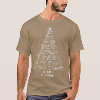 Fotograf Kamera Weihnachtsbaum Merry Clickmas T-Shirt