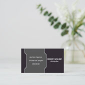 Fotograf Kameraobjektiv | Moderne Minimaldesign Visitenkarte (Stehend Vorderseite)