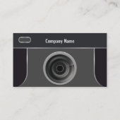 Fotograf Kameraobjektiv | Moderne Minimaldesign Visitenkarte (Rückseite)