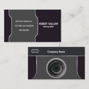 Fotograf Kameraobjektiv   Moderne Minimaldesign Visitenkarte