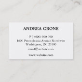 Fotograf-KameraViewfinder, modern glätten Visitenkarte (Rückseite)