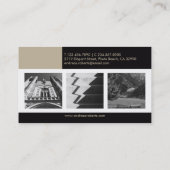 Fotograf-Klasse Elegante benutzerdefinierte Visite Visitenkarte (Rückseite)