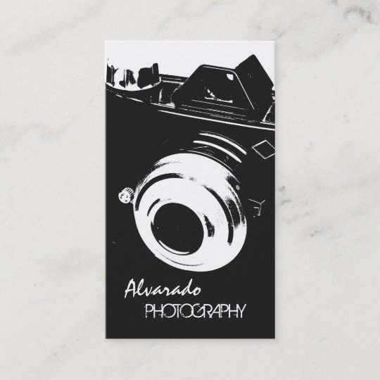 Fotograf Kreative Retro Schwarz Weisse Kamera Visitenkarte Zazzle De