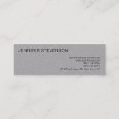 Fotograf Künstler Modernes Minimalistisch Grau Mini Visitenkarte (Rückseite)