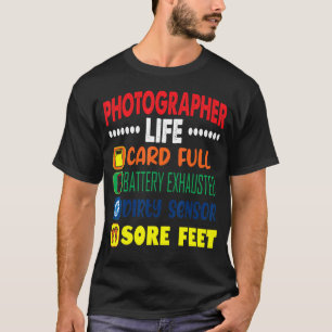 Fotograf-Lebenskarte Vollständige Sensorentfernung T-Shirt