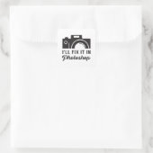 Fotograf Lens Funny Gift Idee Quadratischer Aufkleber (Tasche)