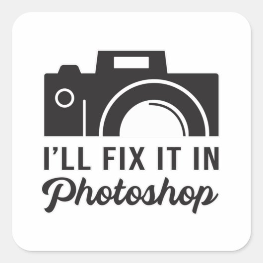 Fotograf Lens Funny Gift Idee Quadratischer Aufkleber (Vorderseite)