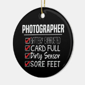 Fotograf Life - Funny Fotografy Checklist Keramik Ornament (Links)