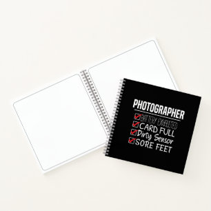 Fotograf Life - Funny Fotografy Checklist Notizblock