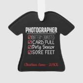 Fotograf Life - Funny Fotografy Checklist Ornament (Rückseite)