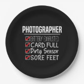 Fotograf Life - Funny Fotografy Checklist Pappteller (Vorderseite)