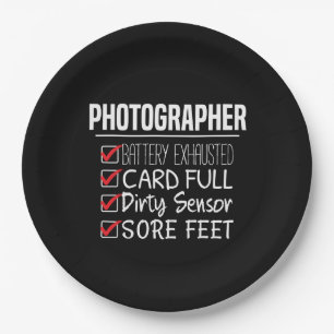 Fotograf Life - Funny Fotografy Checklist Pappteller