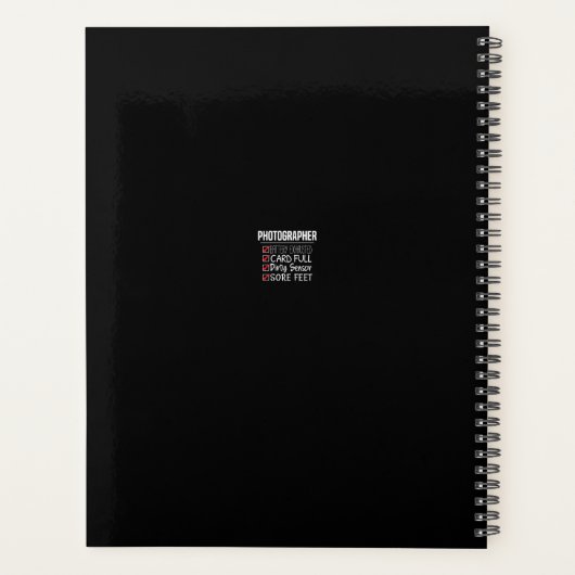 Fotograf Life - Funny Fotografy Checklist Planer (Rückseite)