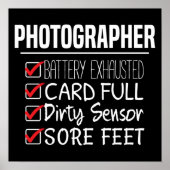 Fotograf Life - Funny Fotografy Checklist Poster (Vorne)