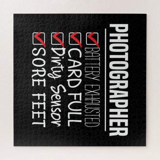 Fotograf Life - Funny Fotografy Checklist Puzzle (Horizontal)