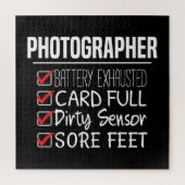 Fotograf Life - Funny Fotografy Checklist Puzzle (Vertikal)
