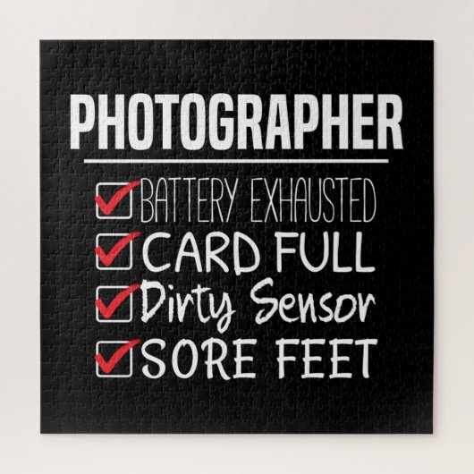 Fotograf Life - Funny Fotografy Checklist Puzzle (Vertikal)