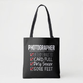 Fotograf Life - Funny Fotografy Checklist Tasche (Vorderseite)