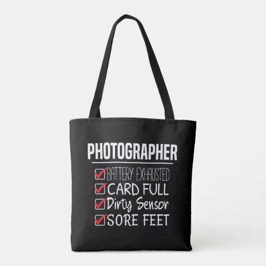 Fotograf Life - Funny Fotografy Checklist Tasche (Rückseite)