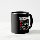 Fotograf Life - Funny Fotografy Checklist Tasse (VorderseiteRechts)