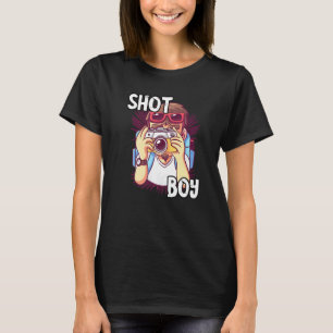 Fotograf machte Jungenfoto Kameralins Fotografie T-Shirt