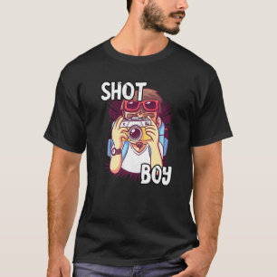 Fotograf machte Jungenfoto Kameralins Fotografie T-Shirt