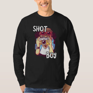 Fotograf machte Jungenfoto Kameralins Fotografie T-Shirt