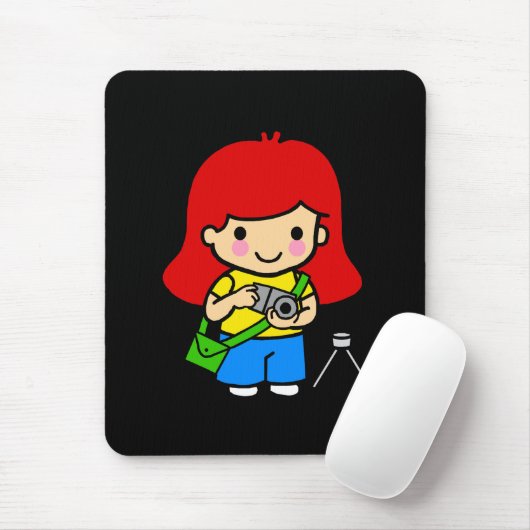 Fotograf-Mädchen 1 Mousepad (Mit Mouse)