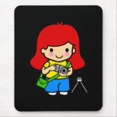 Fotograf-Mädchen 1 Mousepad (Vorne)