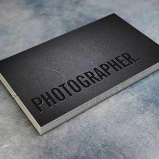 Fotograf Minimalistische Fett-Textfotografie Visitenkarte