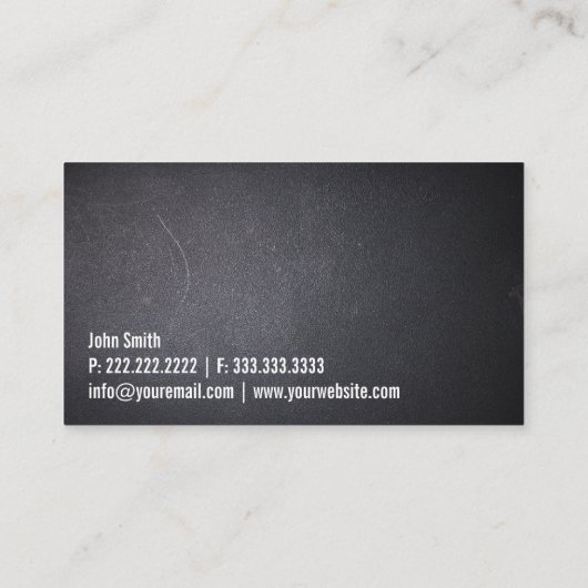 Fotograf Minimalistische Fett-Textfotografie Visitenkarte (Rückseite)