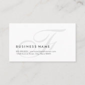 Fotograf - Modern Swash Monogram Visitenkarte (Rückseite)